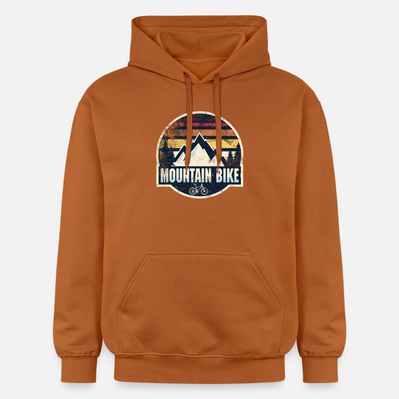 Patch rétro pour VTT - Sweat à capuche Softstyle® Gildan Unisexe - Athletic Orange