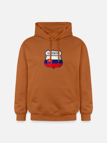 Slowakei Flaggen Wappen Design - Gildan Unisex Softstyle® Midweight Hoodie - Athletic Orange