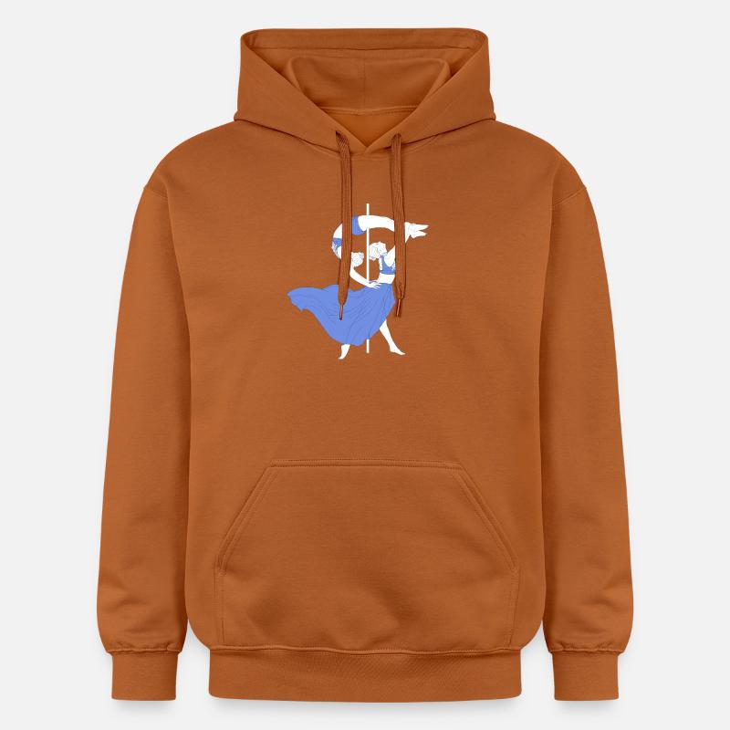 Pole Dance Blue Impression - Gildan Unisex Softstyle® Midweight Hoodie - Athletic Orange