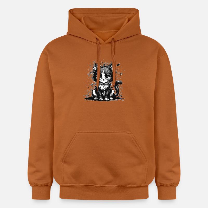 Dreaming Manga Comic Cat - Sweat à capuche Softstyle® Gildan Unisexe - Athletic Orange