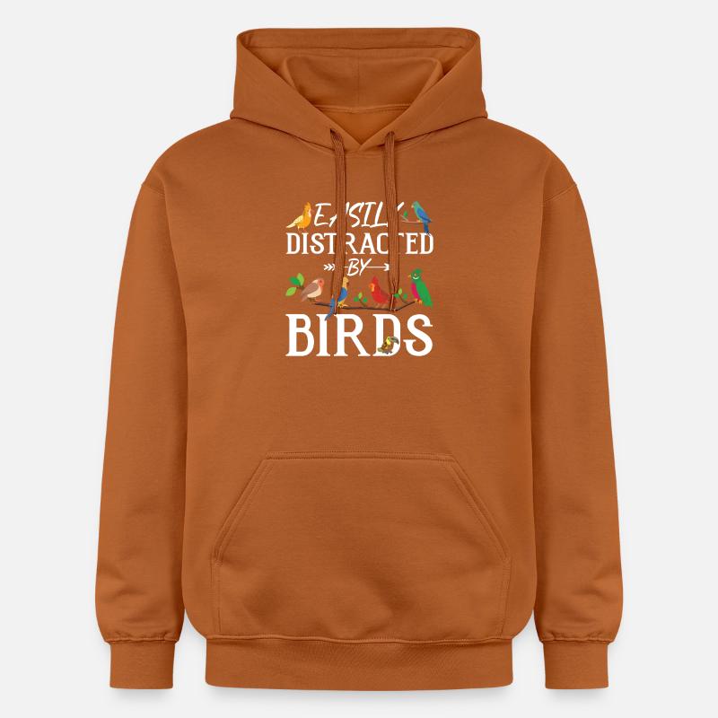 Facilement distrait par les oiseaux - Sweat à capuche Softstyle® Gildan Unisexe - Athletic Orange