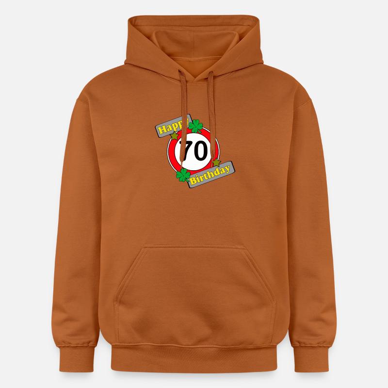 70e anniversaire , Joyeux anniversaire (25) - Sweat à capuche Softstyle® Gildan Unisexe - Athletic Orange