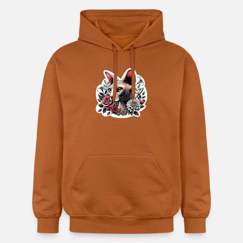 Rose Sphynx Chat - Sweat à capuche Softstyle® Gildan Unisexe - Athletic Orange