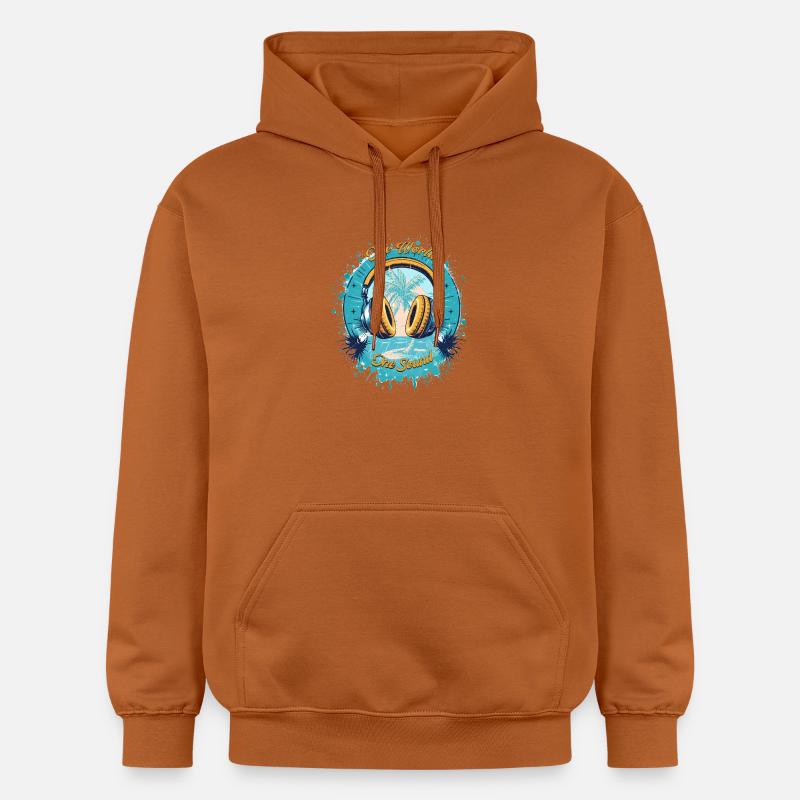 Casque Tropical Relaxation Design - Sweat à capuche Softstyle® Gildan Unisexe - Athletic Orange