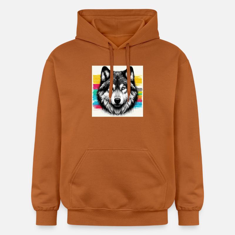 Loup - Sweat à capuche Softstyle® Gildan Unisexe - Athletic Orange