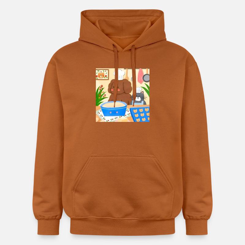 Illustration de boulanger mignon - Sweat à capuche Softstyle® Gildan Unisexe - Athletic Orange