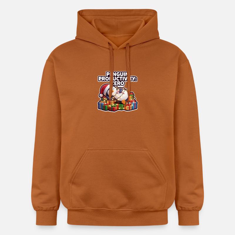 Penguin Productivity Zero Christmas - Sweat à capuche Softstyle® Gildan Unisexe - Athletic Orange