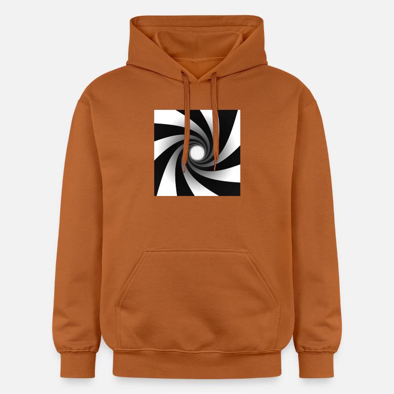 Vortex en spirale monochrome - Sweat à capuche Softstyle® Gildan Unisexe - Athletic Orange
