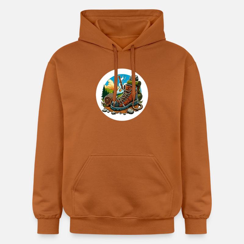 Qualmender Wanderschuh - Gildan Unisex Softstyle® Midweight Hoodie - Athletic Orange