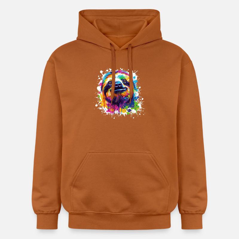 Farbexplosion Faultier Sloth - Gildan Unisex Softstyle® Midweight Hoodie - Athletic Orange