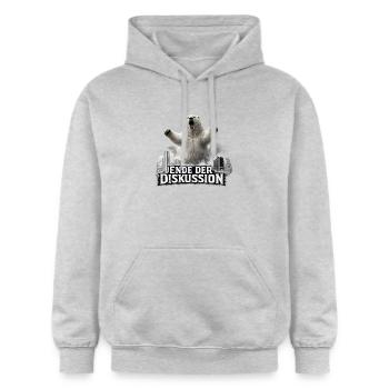 End of discussion Bear - Gildan Unisex Softstyle® Midweight Hoodie - light heather grey - Front - Liana (172cm) & Jaron (178cm)