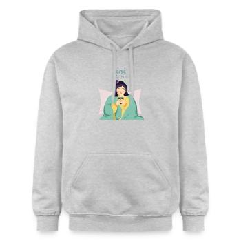 404 Motivation manquante - Sweat à capuche Softstyle® Gildan Unisexe - gris clair chiné - Devant - Liana (172cm) & Jaron (178cm)
