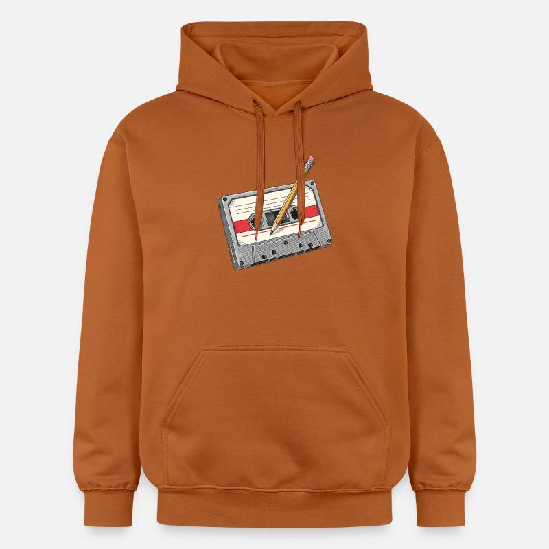 Cassette analogique avec crayon - Sweat à capuche Softstyle® Gildan Unisexe - Athletic Orange