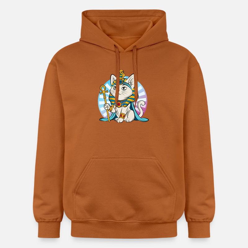 Chat pharaon égyptien - Sweat à capuche Softstyle® Gildan Unisexe - Athletic Orange