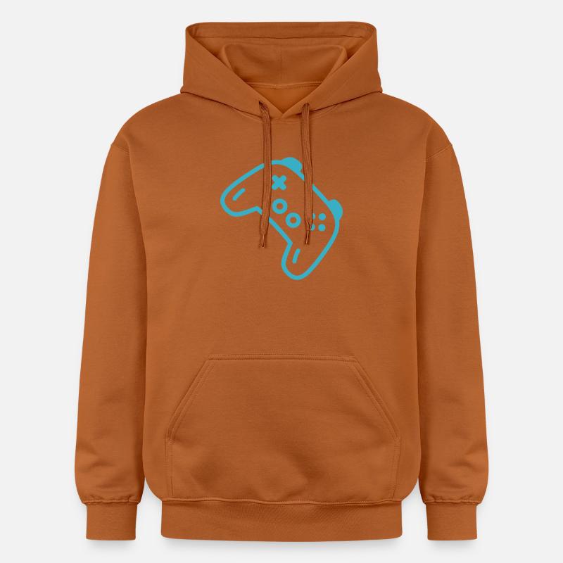 Silhouette de manette turquoise - Sweat à capuche Softstyle® Gildan Unisexe - Athletic Orange