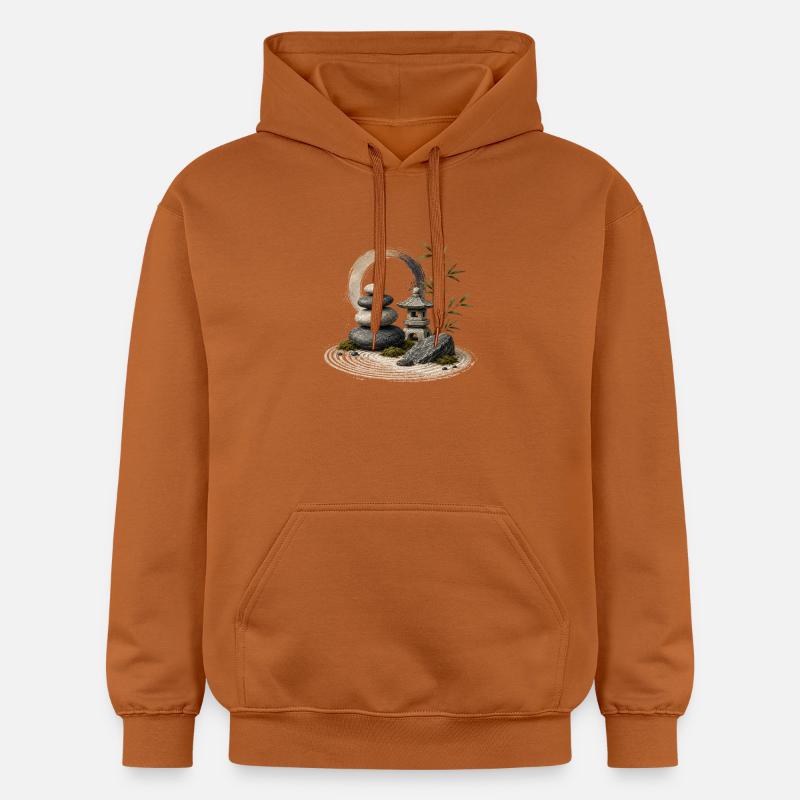 Tranquillité du Jardin Zen - Sweat à capuche Softstyle® Gildan Unisexe - Athletic Orange