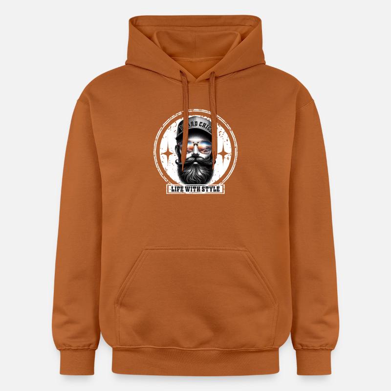 Beard Chic Crépuscule - Sweat à capuche Softstyle® Gildan Unisexe - Athletic Orange