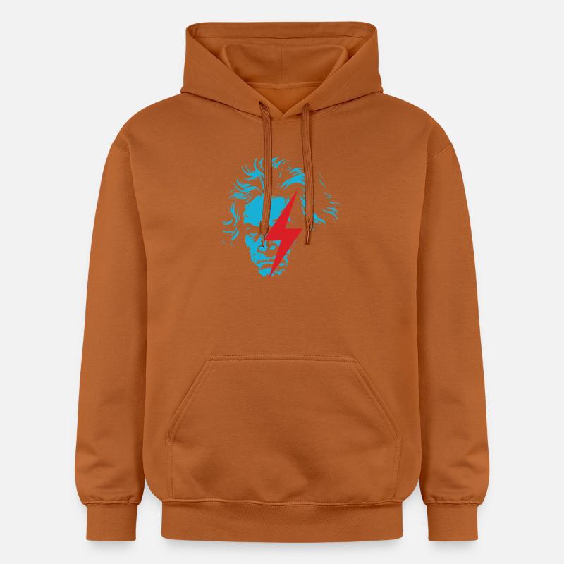 Visage bleu Beethoven avec éclair rouge - Sweat à capuche Softstyle® Gildan Unisexe - Athletic Orange