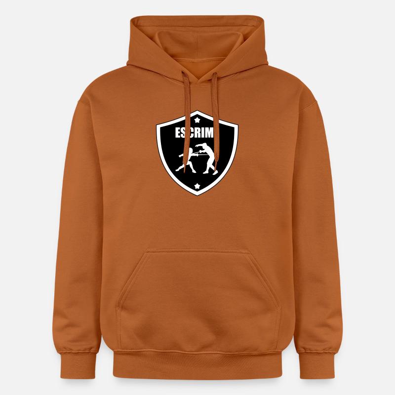 Blason Escrime : le bouclier des compétiteurs - Sweat à capuche Softstyle® Gildan Unisexe - Athletic Orange