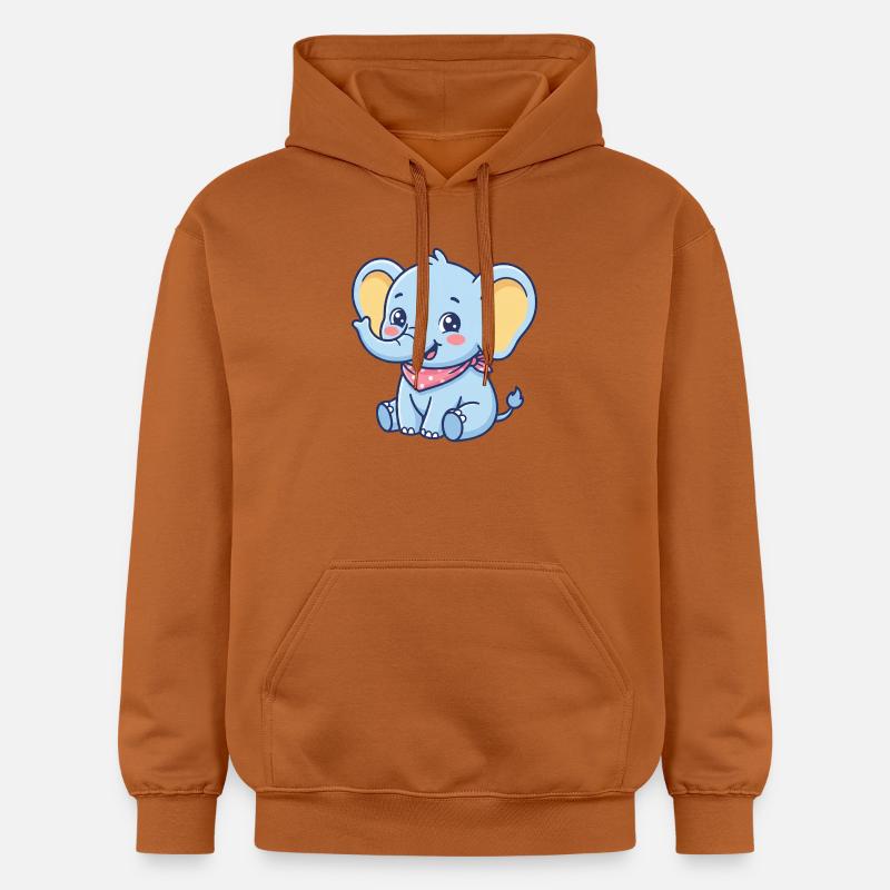 Bandana Bébé Éléphant Bleu - Sweat à capuche Softstyle® Gildan Unisexe - Athletic Orange