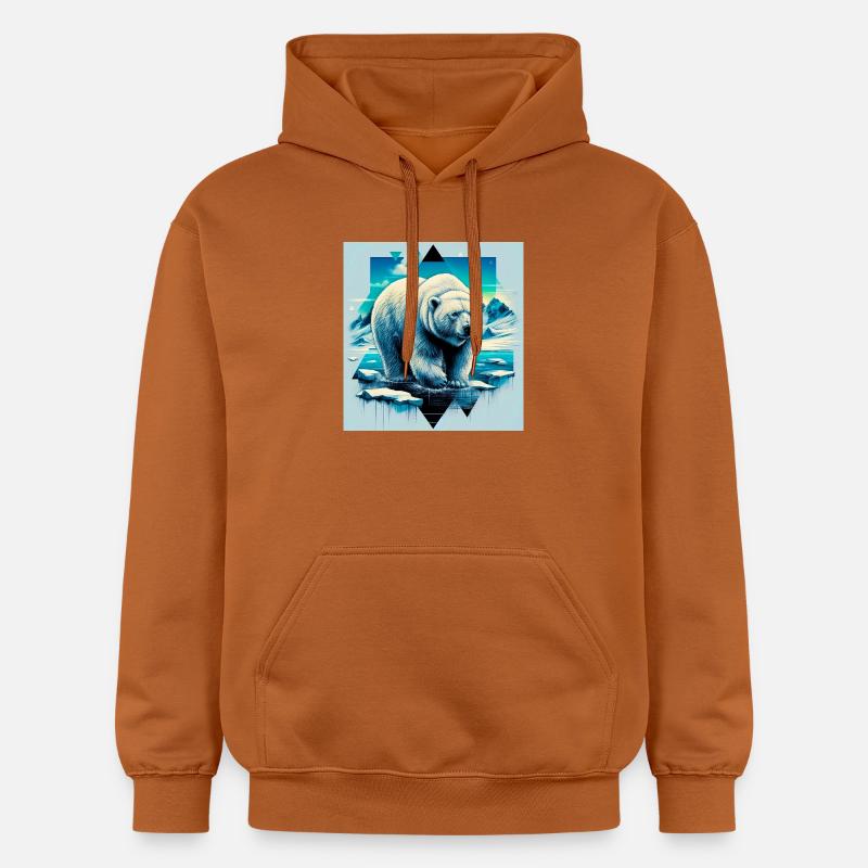 ours blanc - Sweat à capuche Softstyle® Gildan Unisexe - Athletic Orange