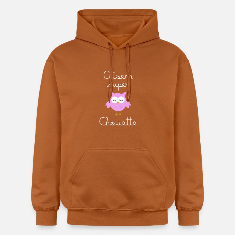 Atsem super chouette (écrit blanc) - Sweat à capuche Softstyle® Gildan Unisexe - Athletic Orange
