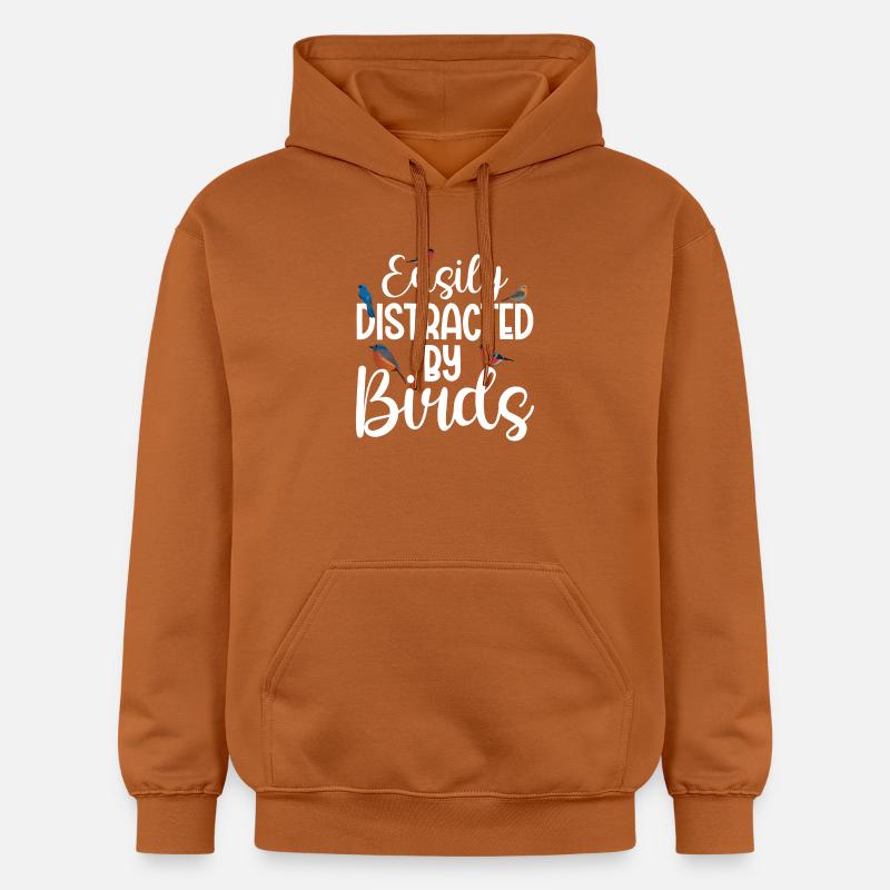 Facilement distrait par les oiseaux - Sweat à capuche Softstyle® Gildan Unisexe - Athletic Orange