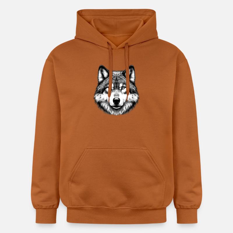 Loup - Sweat à capuche Softstyle® Gildan Unisexe - Athletic Orange