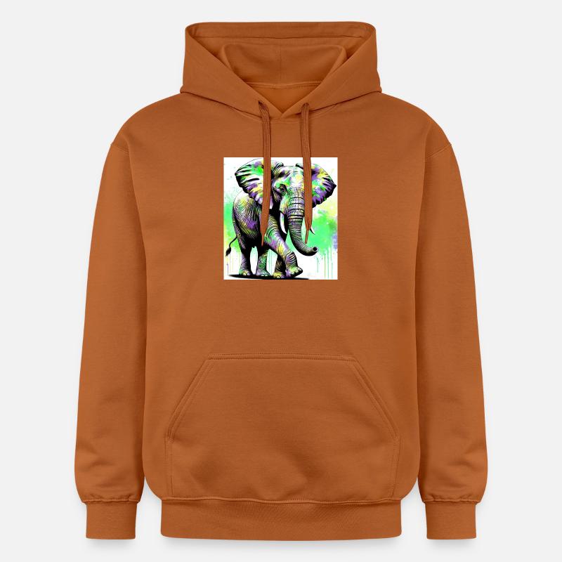 éléphant - Sweat à capuche Softstyle® Gildan Unisexe - Athletic Orange