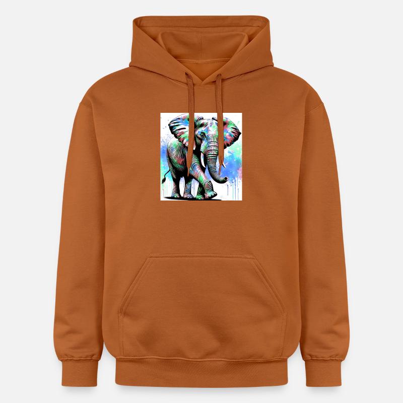 éléphant - Sweat à capuche Softstyle® Gildan Unisexe - Athletic Orange