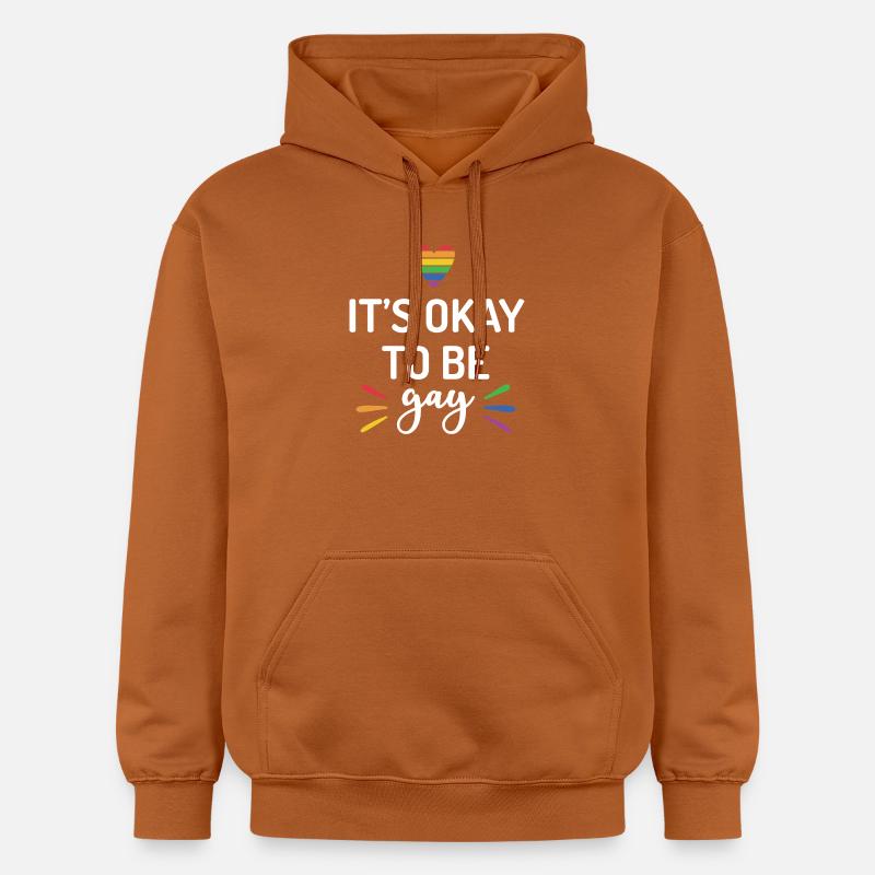 C’est normal d’être gay - Sweat à capuche Softstyle® Gildan Unisexe - Athletic Orange