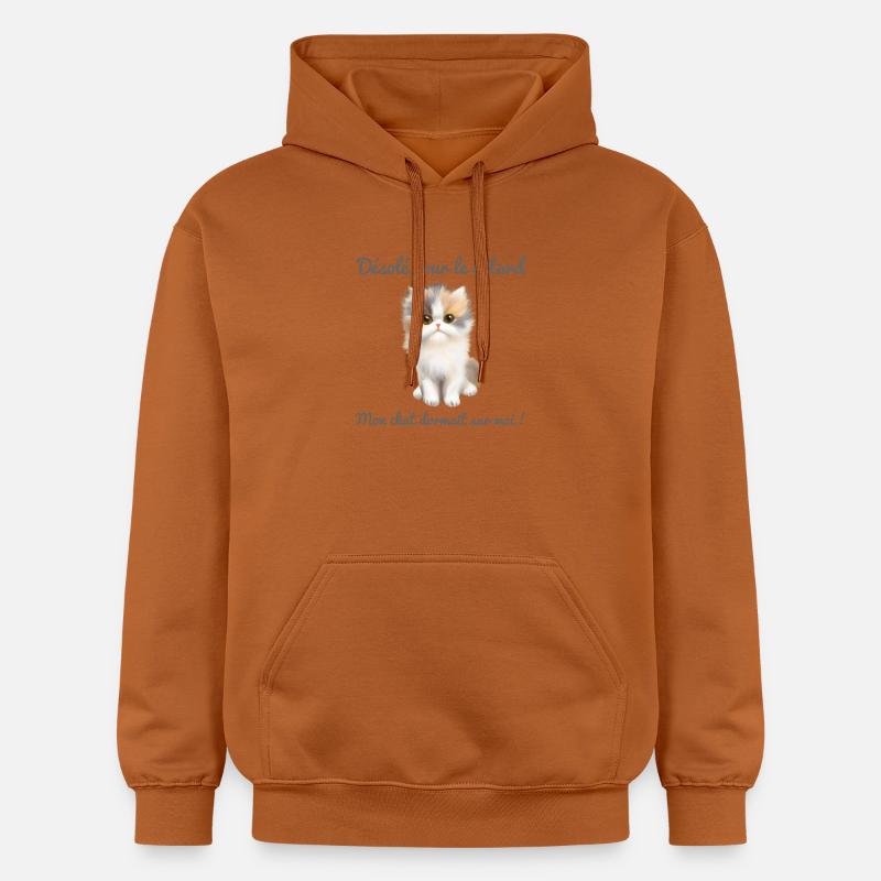 Mon chat dormait sur moi  - Sweat à capuche Softstyle® Gildan Unisexe - Athletic Orange