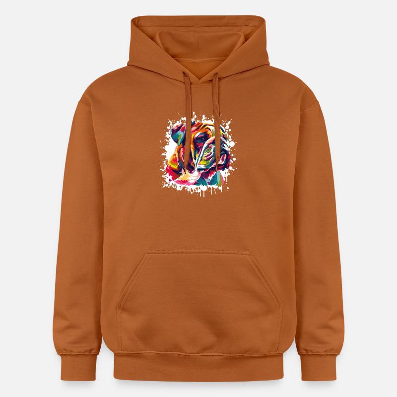 Graffiti d’art chien - Sweat à capuche Softstyle® Gildan Unisexe - Athletic Orange