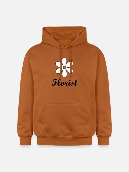 Artisan fleuriste logo floral épuré - Sweat à capuche Softstyle® Gildan Unisexe - Athletic Orange