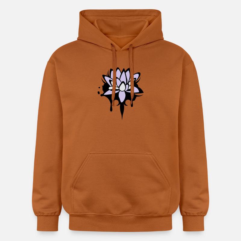 Fleur de lotus graffiti - Sweat à capuche Softstyle® Gildan Unisexe - Athletic Orange