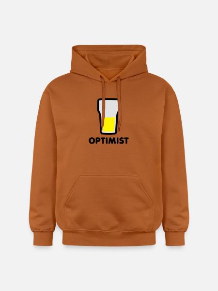 Het glas is half vol - Gildan uniseks Softstyle® Midweight hoodie - Athletic Orange