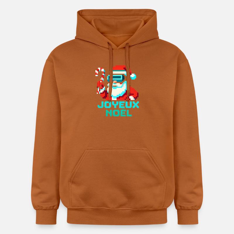 Santa Pixel VR Joyeux Noël - Sweat à capuche Softstyle® Gildan Unisexe - Athletic Orange