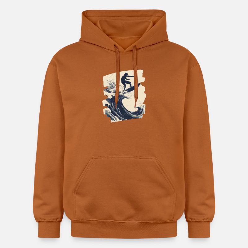 Surfeur Surf Planche de surf Surf - Sweat à capuche Softstyle® Gildan Unisexe - Athletic Orange