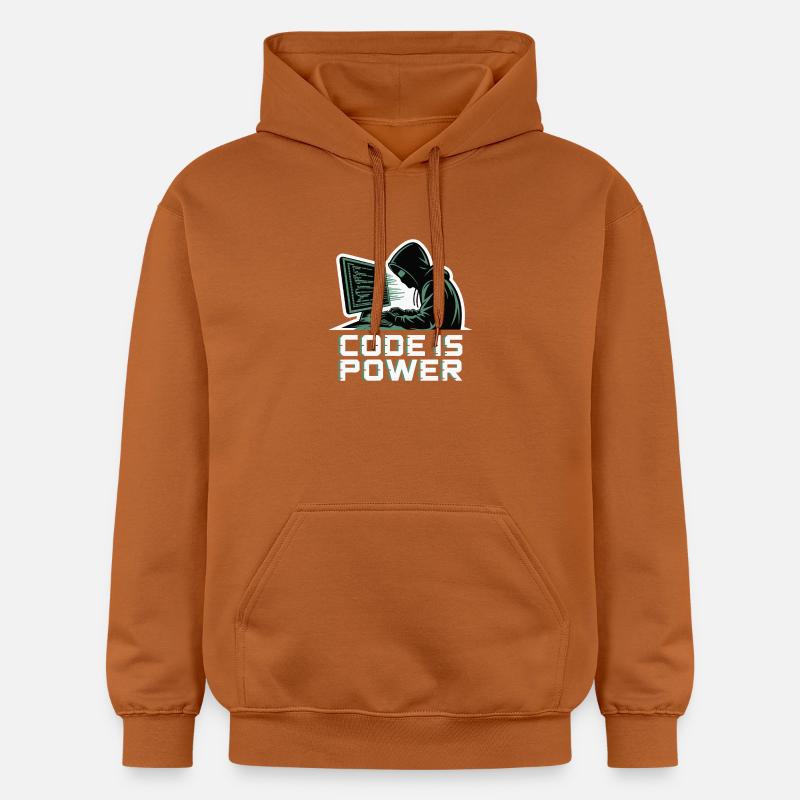 Cyber Hacker Code Unendliches Design - Gildan Unisex Softstyle® Midweight Hoodie - Athletic Orange