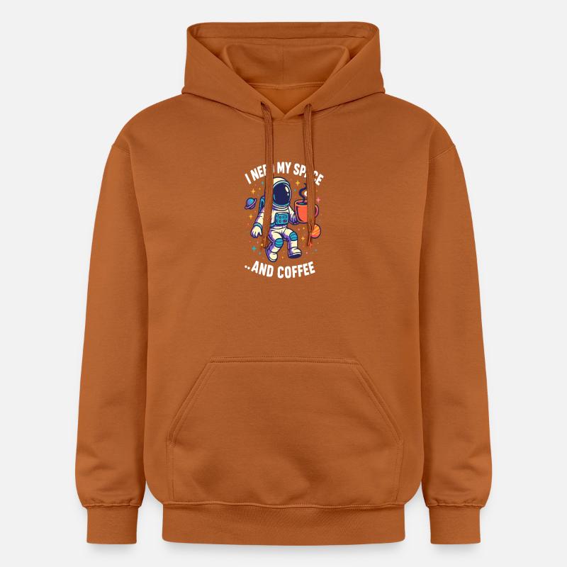 Astronaute avec du café - Sweat à capuche Softstyle® Gildan Unisexe - Athletic Orange