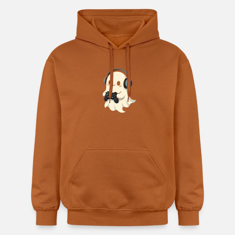 Geist mit Kopfhörer Spielcontroller - Gildan Unisex Softstyle® Midweight Hoodie - Athletic Orange