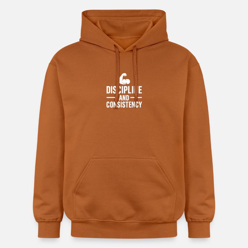 Discipline et constance Gym Devise - Sweat à capuche Softstyle® Gildan Unisexe - Athletic Orange