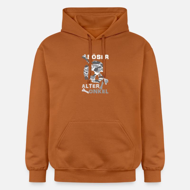 Crâne de vieil oncle maléfique - Sweat à capuche Softstyle® Gildan Unisexe - Athletic Orange