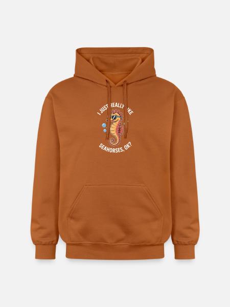 Seepferdchen Spruch Lustiges Seepferdchen Geschenk - Gildan Unisex Softstyle® Midweight Hoodie - Athletic Orange