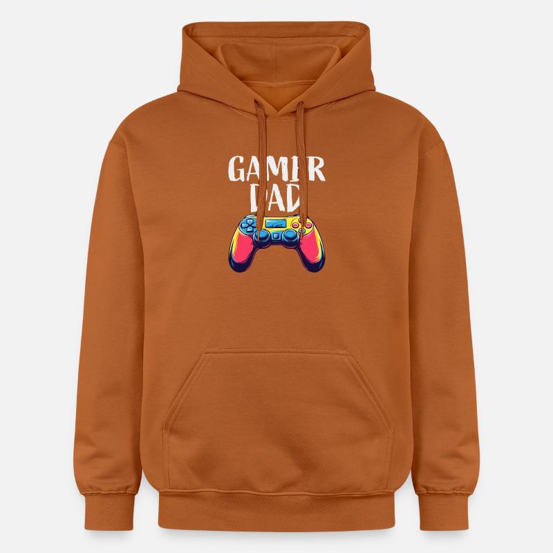 Graphismes de manette Gamer Dad - Sweat à capuche Softstyle® Gildan Unisexe - Athletic Orange