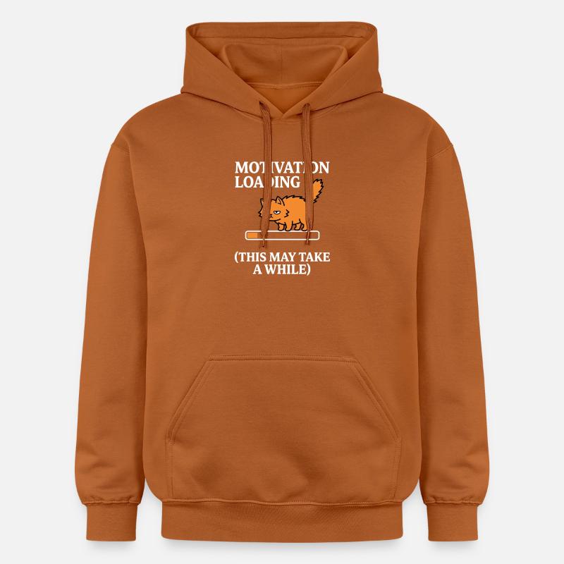 Motivation Loading Müde Katze mit Ladebalken - Gildan Unisex Softstyle® Midweight Hoodie - Athletic Orange