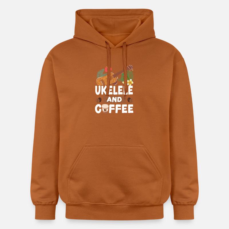 Ukulélé hawaïen ukélé café - Sweat à capuche Softstyle® Gildan Unisexe - Athletic Orange