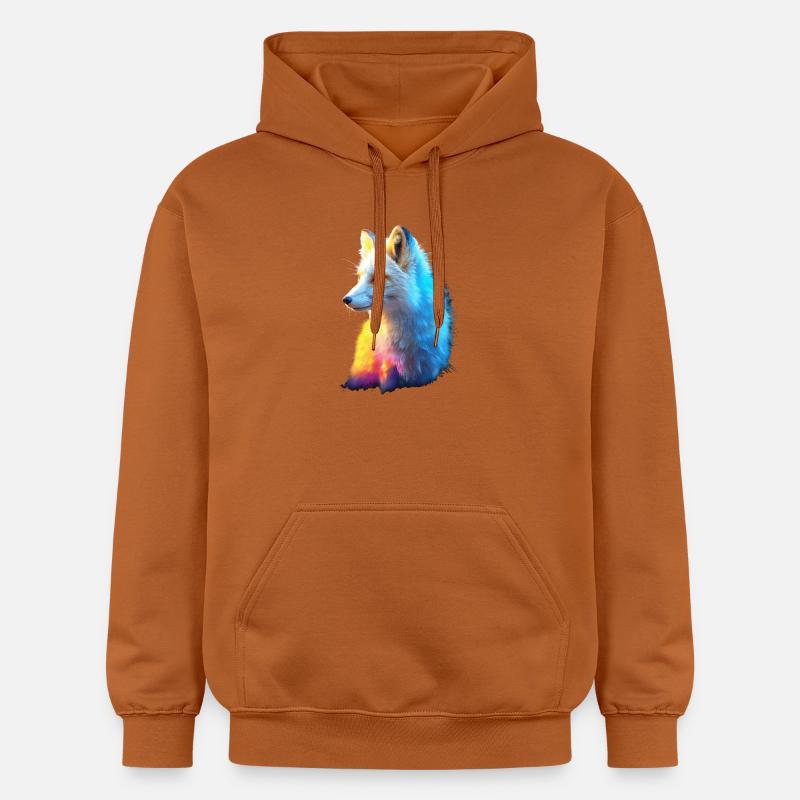 Polarfuchs Schneefuchs Eisfuchs Süßer Weißer Fuchs - Gildan Unisex Softstyle® Midweight Hoodie - Athletic Orange