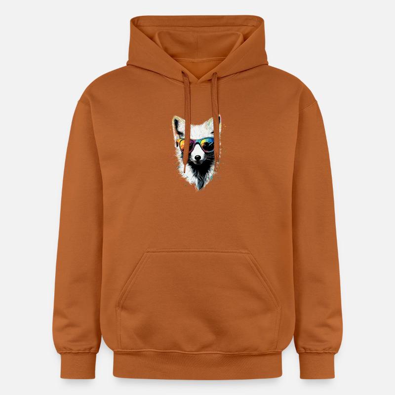 Polarfuchs Schneefuchs Eisfuchs Süßer Weißer Fuchs - Gildan Unisex Softstyle® Midweight Hoodie - Athletic Orange