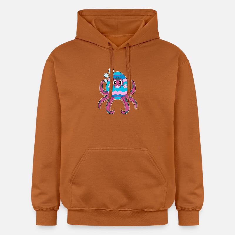 Œuf de Pâques pieuvre - Sweat à capuche Softstyle® Gildan Unisexe - Athletic Orange